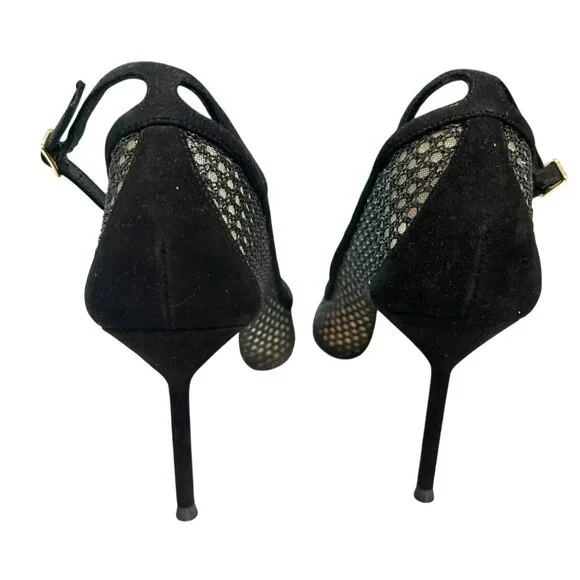 Aquazzura Black Mesh Heels - Picture 4 of 9